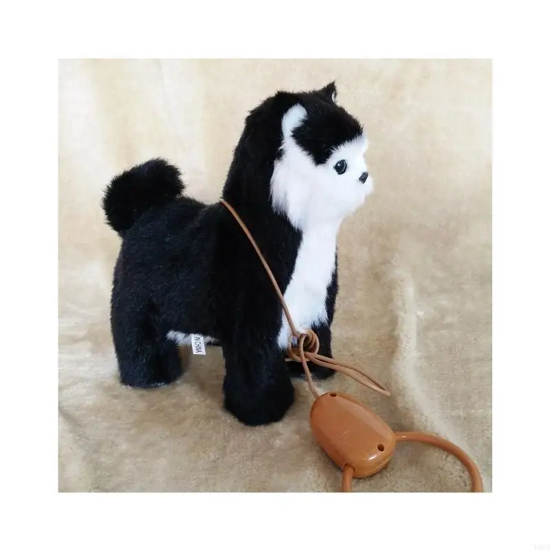 Y88D Simulation Stuffed Animal for Cat Can Make Sound Lovely Robot for Doll for Kids Halloween Gift with Battery Contro