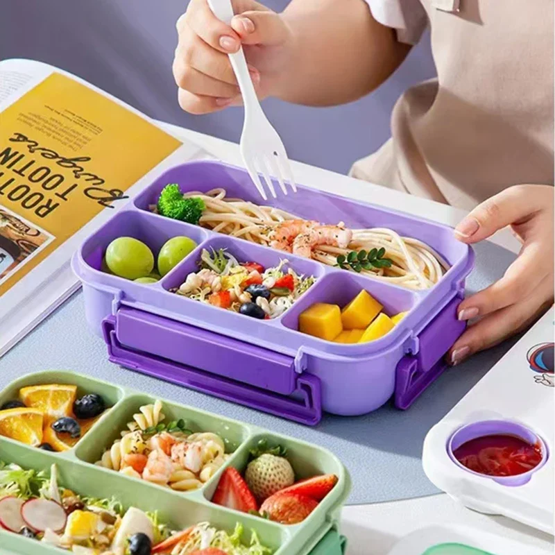 1300ML Bento Lunch Box for Kids Girls Cute Dinosaur Bento Box Sandwich Snack Fruit Box Food Storage Container Microwave Oven