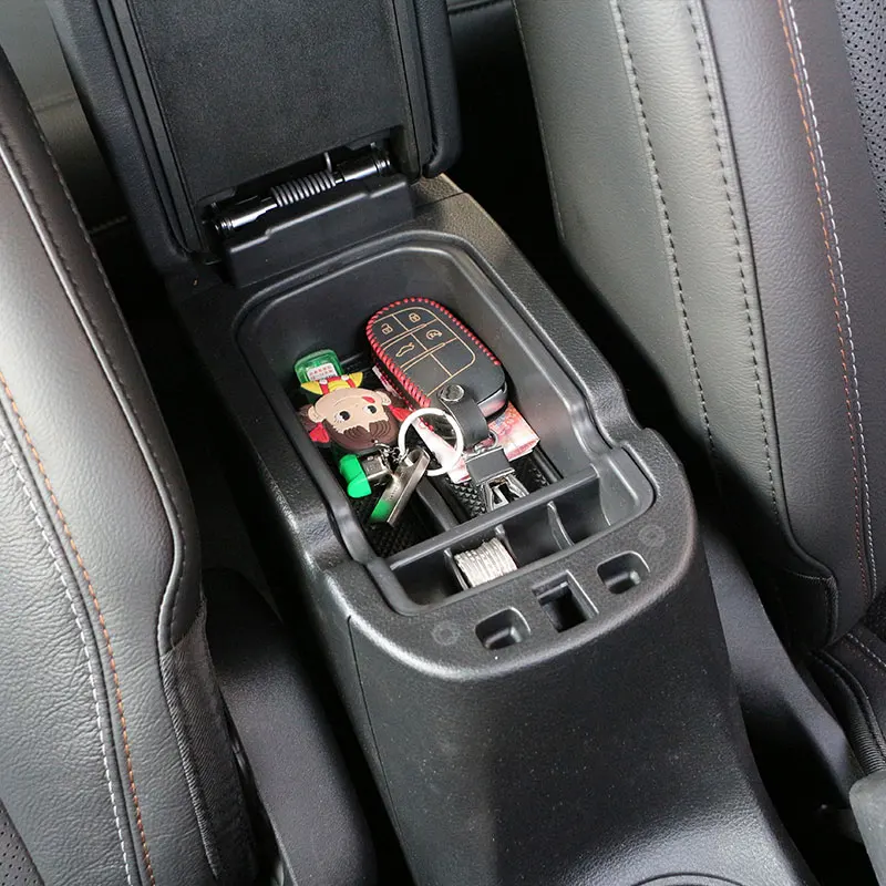 ABS samochód schowek w podłokietniku uchwyt skrzynki pojemnik na Jeep Compass 2th 2017 - 2020 Glove Organizer wyposażenie wnętrz