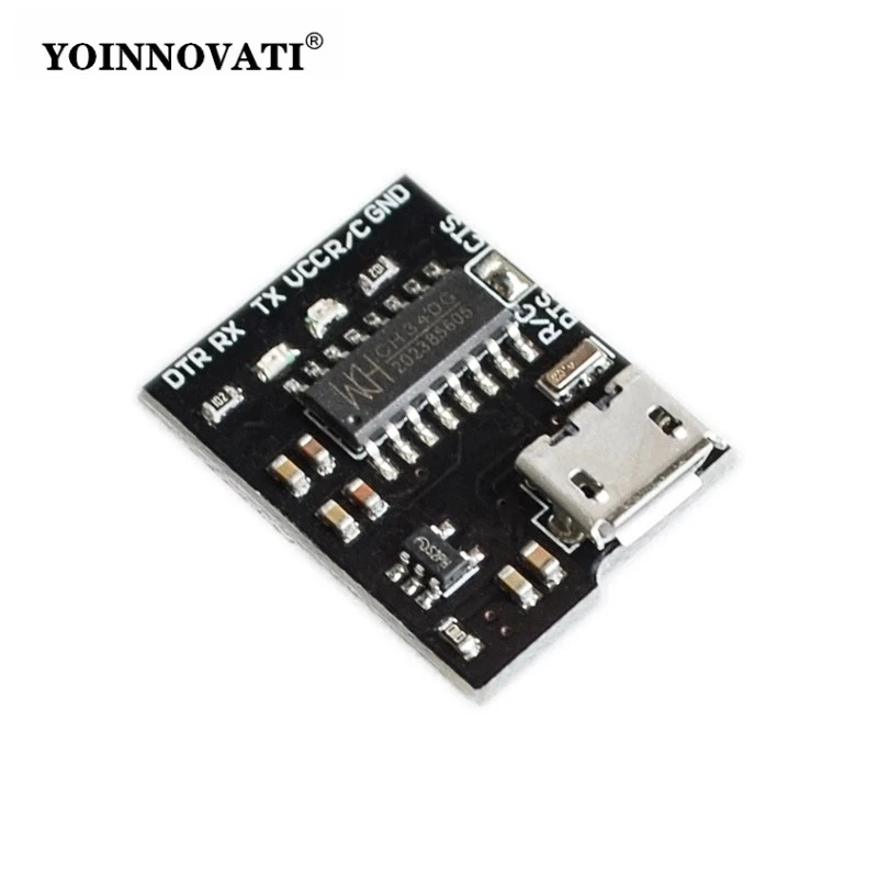 CH340G USB to TTL Serial Adapter Module Micro USB Port 3.3V/5V Dual Voltage Auto-Download for Arduino/ESP8266/STM32