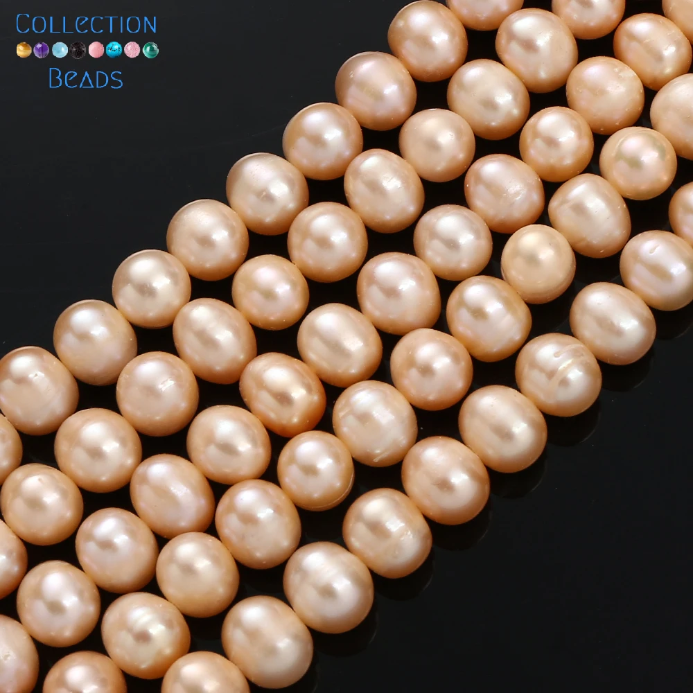 9-10mm High Quality Natural Freshwater Pearl Beads Round Shape Loose Beads for Jewelry Making DIY Necklace Bracelet