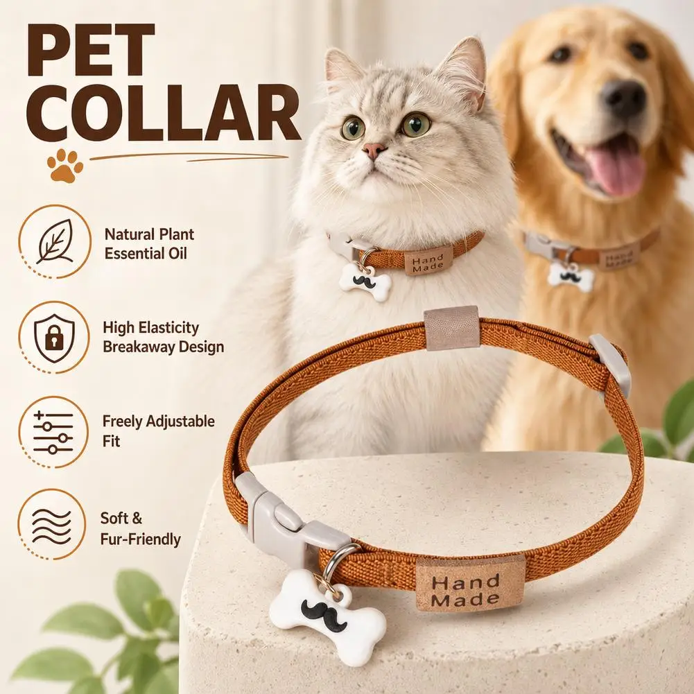 Sicherheits-Entlastungshalsband für Katzen mit Duft, weiches Polyester, würgfreies Haustierhalsband, Cartoon-Fisch, verstellbares Kätzchenhalsband für den Sommer