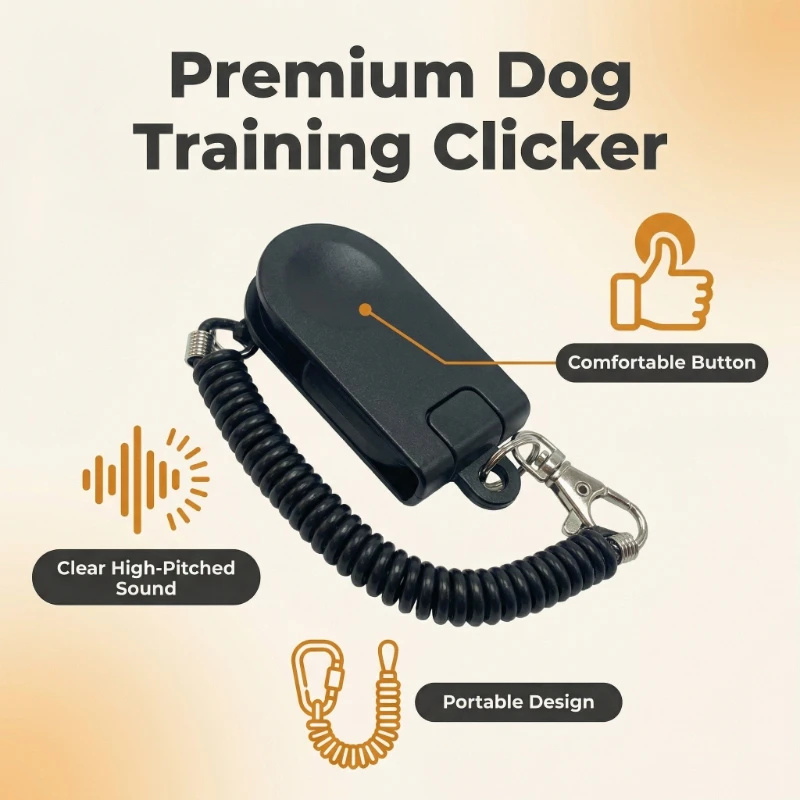 犬用訓練スナップボタンペットコマンドデバイス、ペットホイッス - Dog Clicker Training With Wrist Strap のレビューと価格