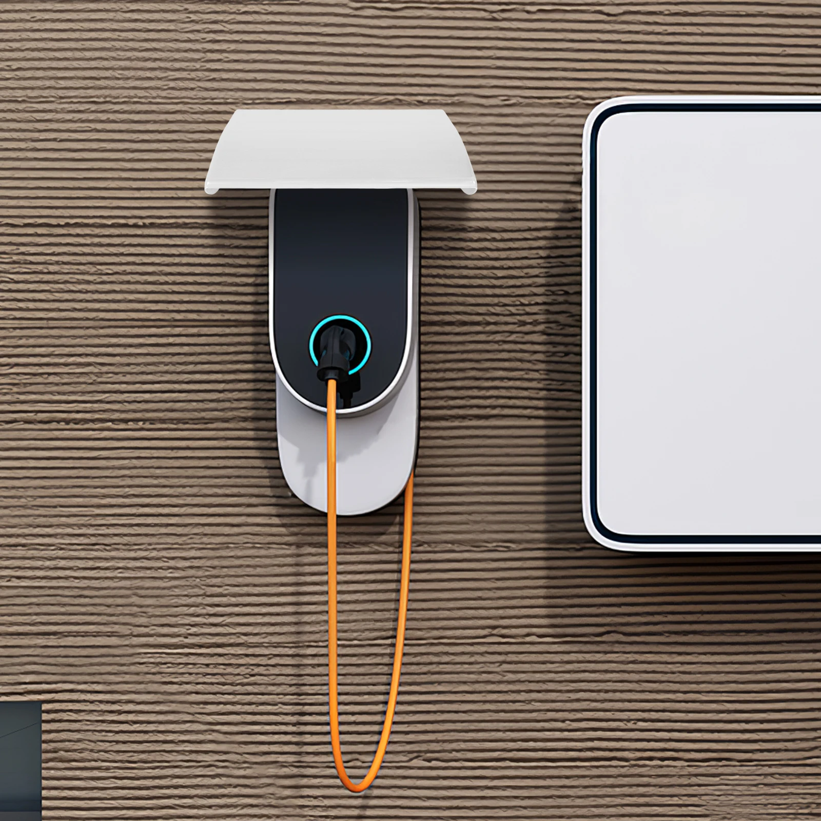 

Ev Charging Pile Waterproof Protector Cover Outdoor Dustproof Orange Station Roof Protection Rain Sun Protection