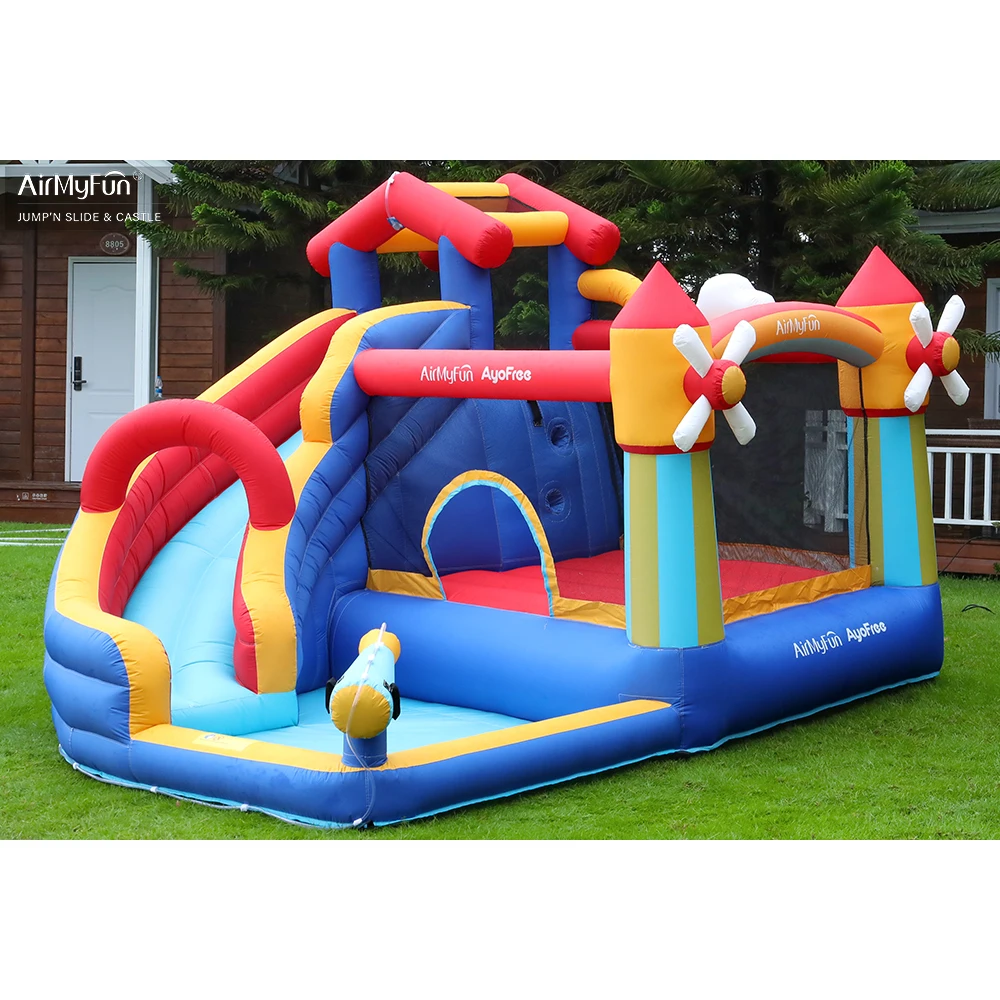 

Cross-Border Bestseller Small Inflatable Water Slide Play Water Slide Bounce Children's Inflatable Castle