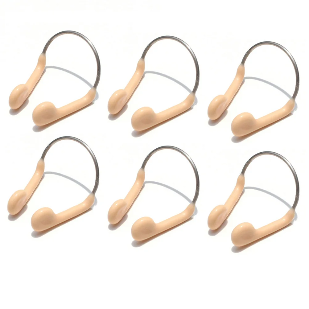 6 Pcs Nasal Plug Swimming Children Nose Clip for Stopper Shirt Ear Plugs Water Adult Gear Clips Sports Metal Man