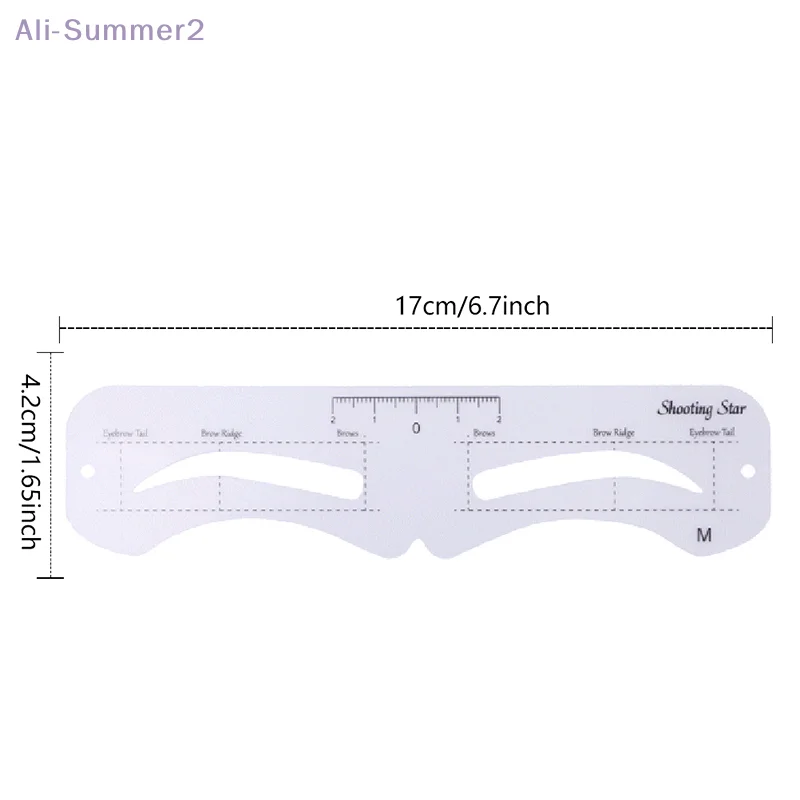 Plantilla para cejas fija de 6 estilos, plantilla moldeadora de cuidado, pegatinas reutilizables, herramientas de maquillaje para sellos cosméticos para cejas