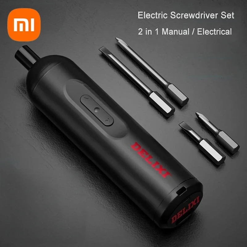 Xiaomi DELIXI ไขควงไฟฟ้าไร้สายชาร์จสกรูไดร์เวอร์ชุด Power Multi-Function Disassembly แรงบิดซ่อมเครื่องมือ