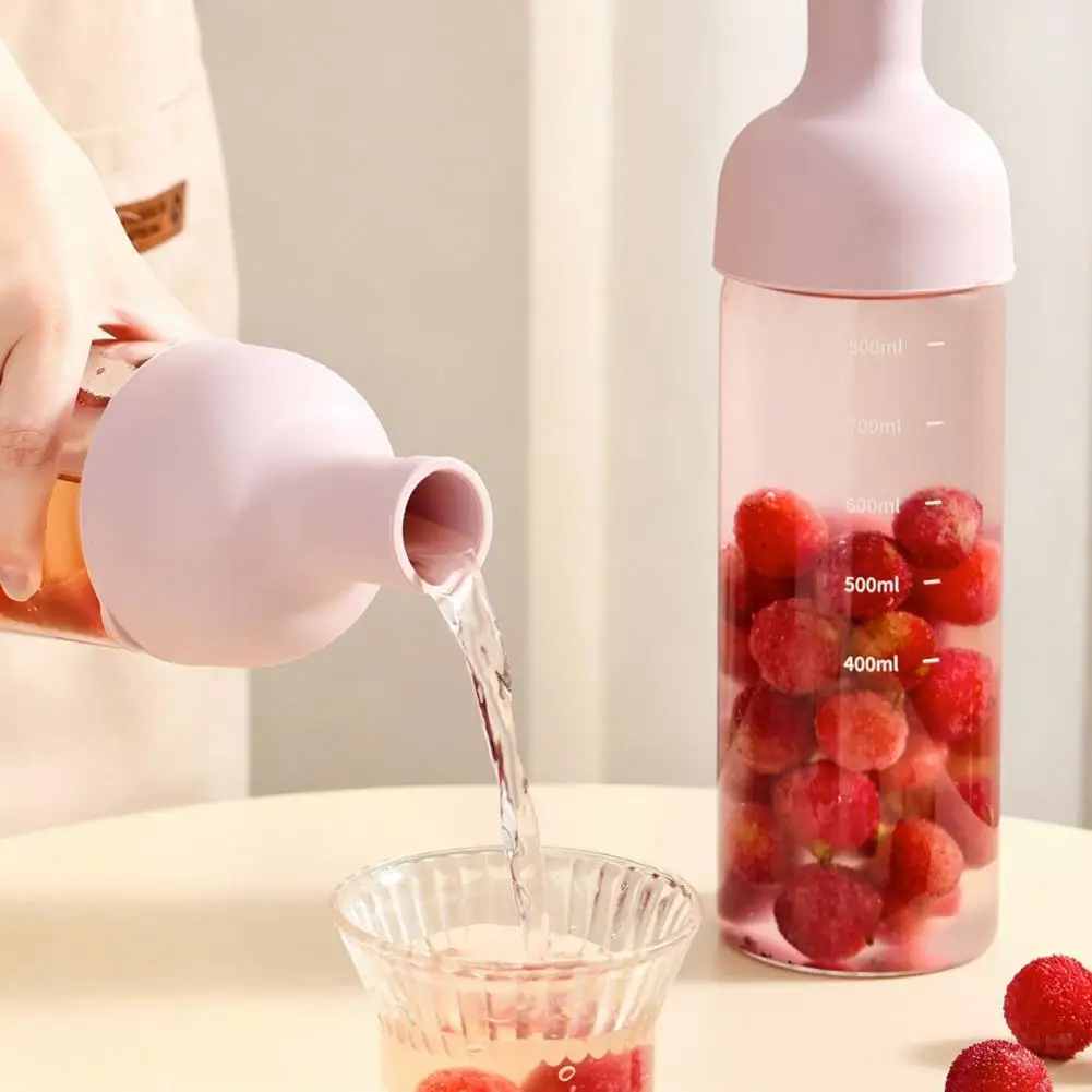 Food-grade Sealing Jar Glass Infuser Jar with Leakproof Lid 800ml Transparent Fruit Infusion Bottle Brew Tea Pitcher for Wine view 2