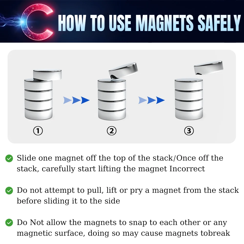 แม่เหล็กติดตู้เย็นขนาด 20x20 มม. สำหรับงาน DIY สำนักงาน ไวท์บอร์ด ห้องทำงาน เครื่องมือที่เหมาะสมสำหรับบ้านและที่ทำงาน