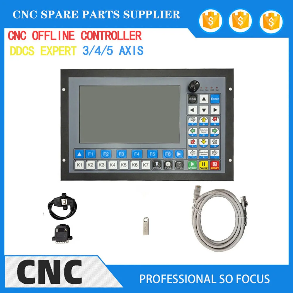 

DDCS-EXPERT 3/4/5 Axis CNC Standalone Offline Controller Support Close-loop Stepper/ATC Controller Replace DDCSV3.1