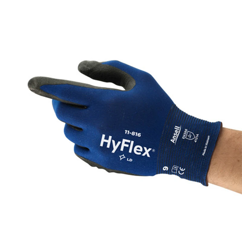 Hyflex 11-816 Custom Gloves Wholesale Mechanical Industrial Protective Nitrile Gloves For Work Safety