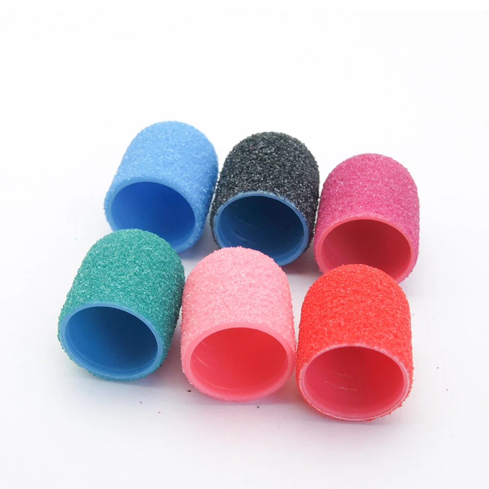 Tampas de lixamento para pedicure, mandril, brocas para unhas, cabeças de lixa, removedor de gel, cortadores de manicure, ferramentas elétricas para unhas com 10 peças
