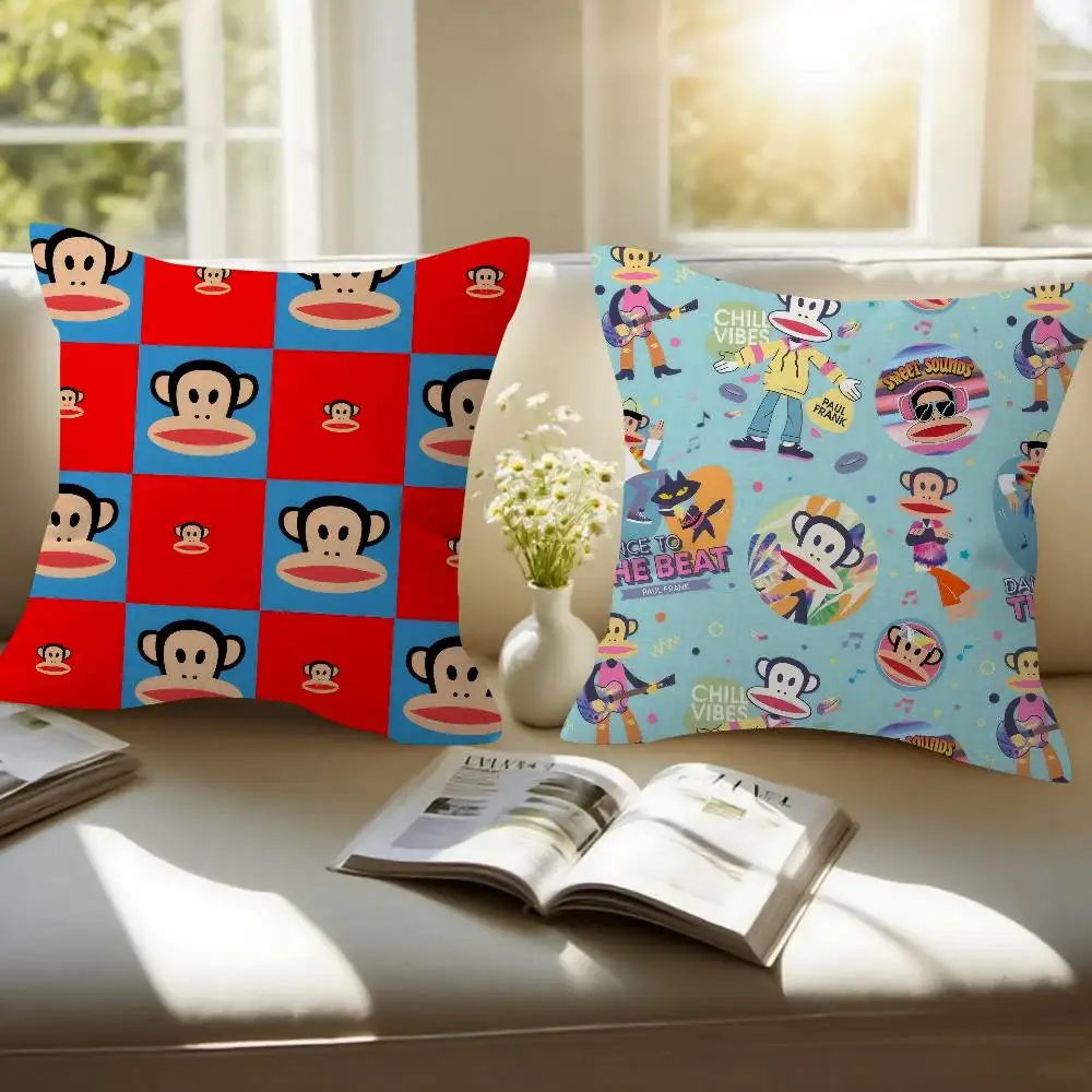 Cartoon P-Paul LOGO Frank Monkey   Pillowcase toon Gift Cushion Cover Bedroom Home Sofa Chair Seat Decor pillow case