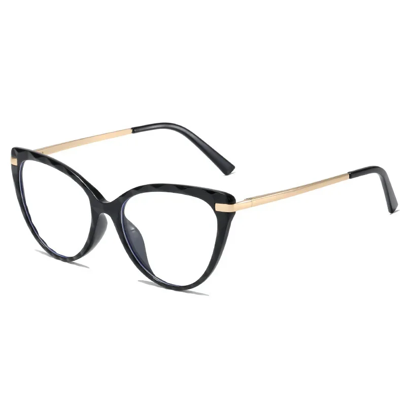 2024 Modne okulary blokujące niebieskie światło Cat Eye dla kobiet Retro Ladies Clear Computer Reding Eyeglasses Ins Popular Wholesale Matal