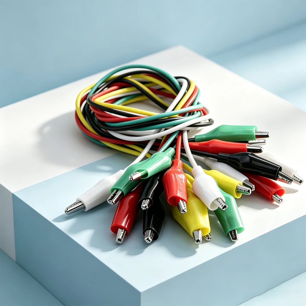1Set/10PCS Double Ended Alligator Clip Test Leads 50cm Cable Large Medium Small Size Multimeter Power Test Connecting Wire