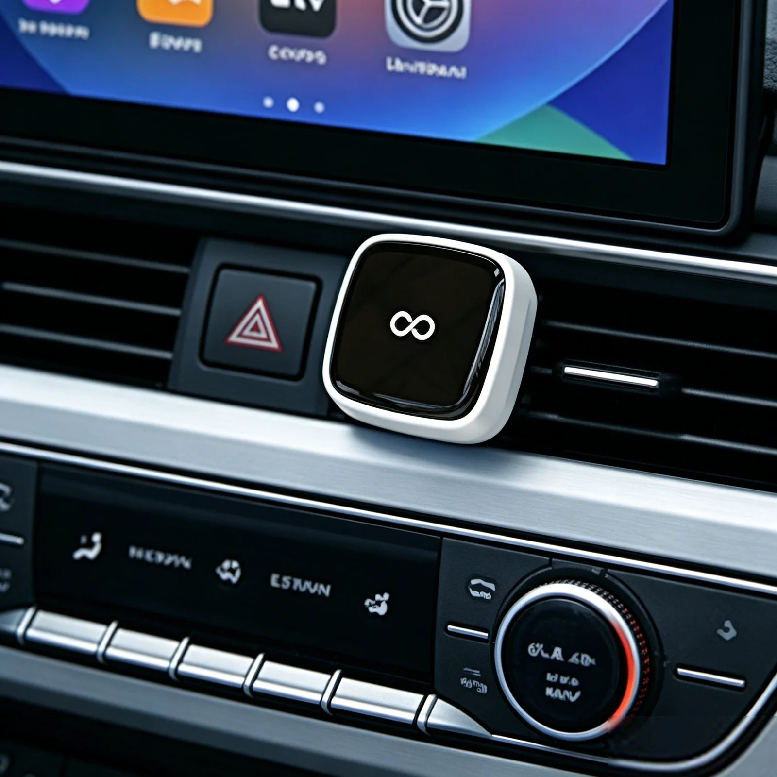 Mini Wireless CarPlay Adapter, Plug and Play for Android Auto, 5GHz WiFi Stable Fast Reconnect, No App Required, Upgraded