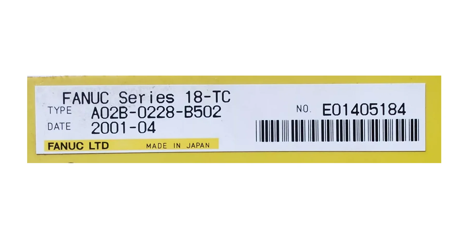 A02B-0228-B502 Fanuc CNC Controller Series System18-TC Tested OK A02B 0228 B502
