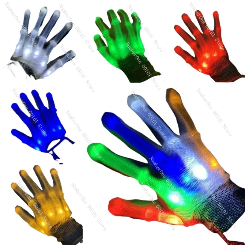 Glowing gloves mask fluorescent gloves halloween christmas thanksgiving flash toy