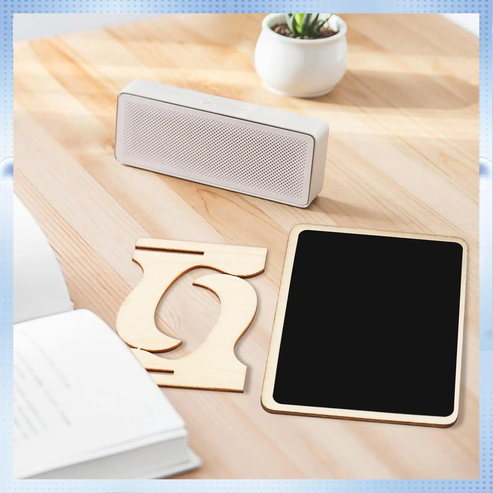 

ABRJ-Mini Chalkboard Label Signs, 10 Pack Framed Easel Stand Wooden Blackboard For Buffet Food Signs, Wedding Place Cards