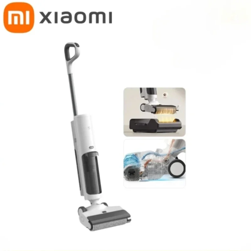 XIAOMI MIJIA Wireless  Floor Washer 4C Wet and Dry Vacuum Cleaner for Home Self Cleaning Crawler Roller Brush Mopping