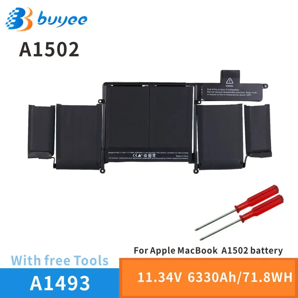 Bateria Original para Apple Macbook Pro 13 A1502 Laptop Smart Retina Notebook 20132023 Ano 0208148 Genuine Novo A1493 A1582