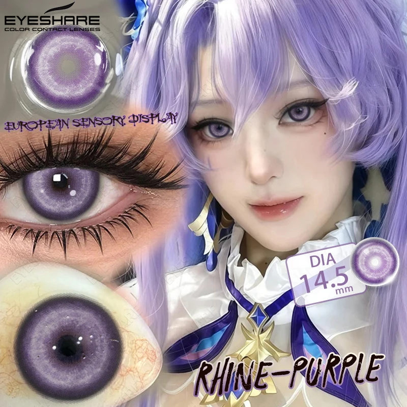 EYESHARE Farbige Kontaktlinsen für Cosplay Anime Lila Rosa Niedliche Kontaktlinsen Rote Linsen für Halloween Make-up Blaue Pupillen Y2K Linsen – Detail 17