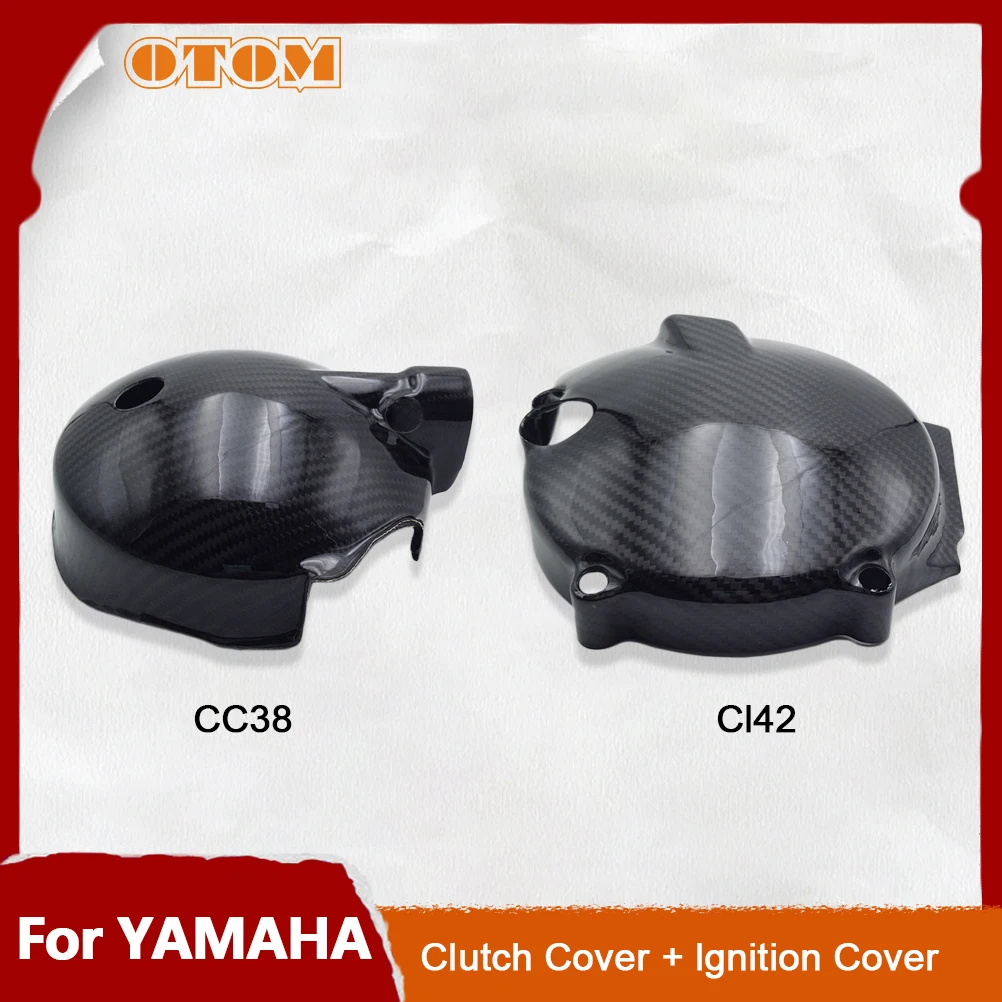 OTOM Motorcycle Clutch Cover-CC38/Ignition Cover-Cl42 Magneto Crankase Ignition Guard Side Drive Case Lid For YAMAHA DT230 MT250