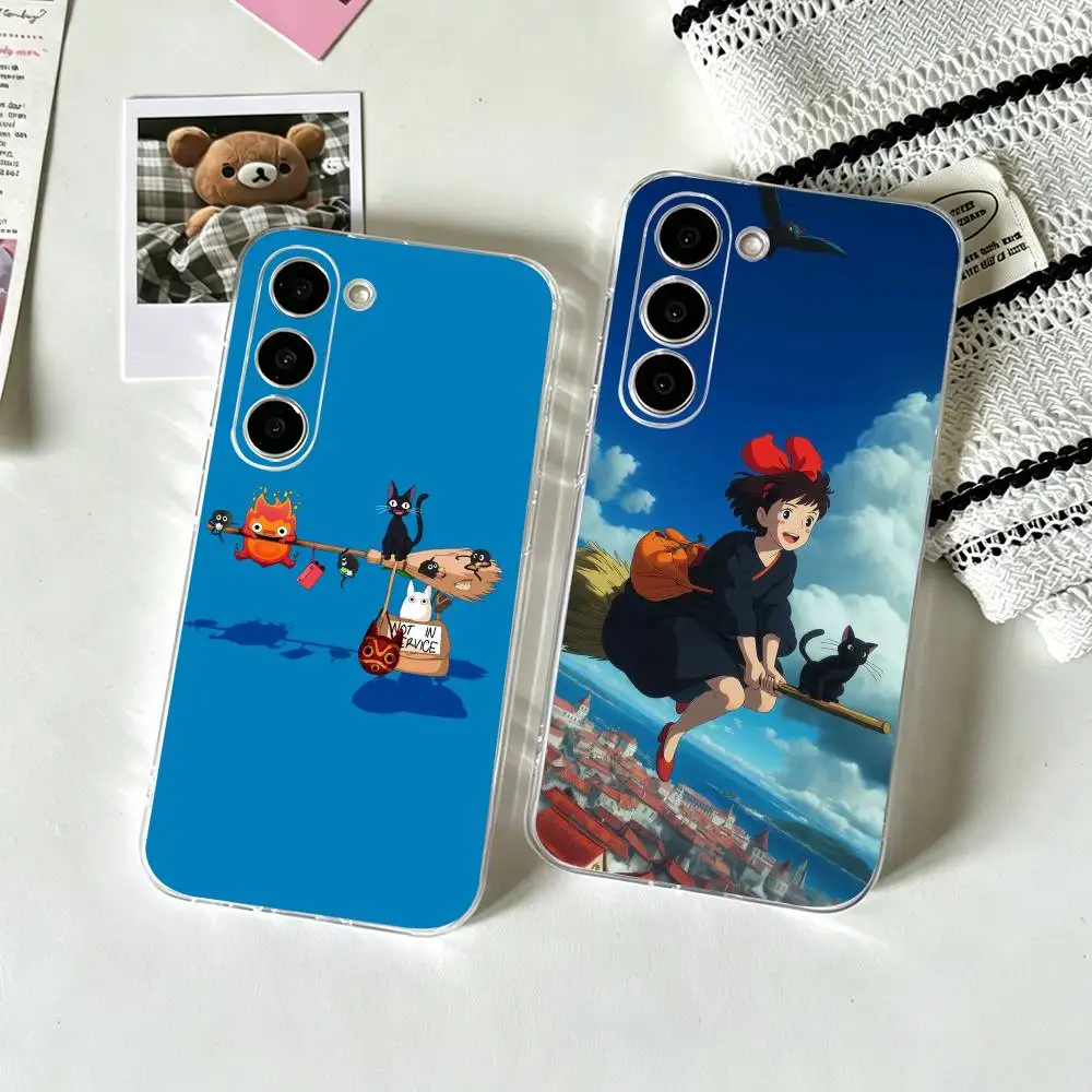 Funda transparente para teléfono Samsung A10,12,20,21S,30,31,40,50,51,52,70,71 con diseño de la Bruja Voladora Kiki