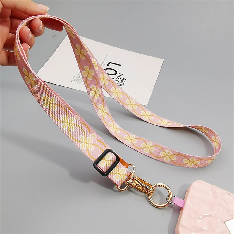 Anti Loss Phone Lanyard JONylon Strap with Pearl Charm Universal Clip for Smartphones Cute Lanyard Lanyard  Keys Rope for Phone
