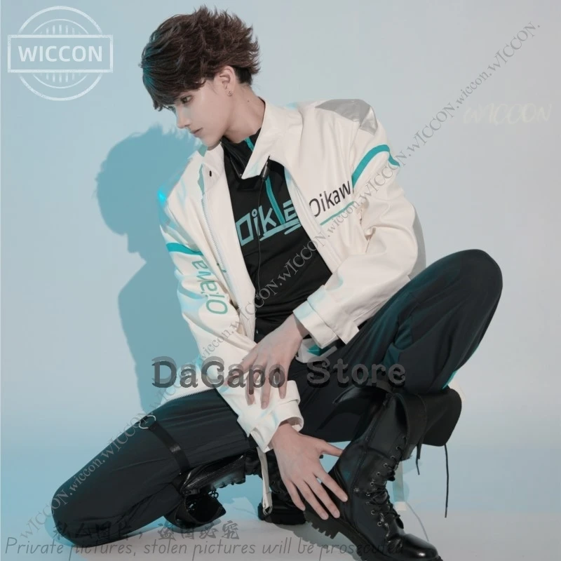 Tooru Oikawa Motorcycle Racing Suit Cosplay Costume Wig Halloween Party Haiky Fanart Comic-Con Fancy Disguise Tooru Oikawa