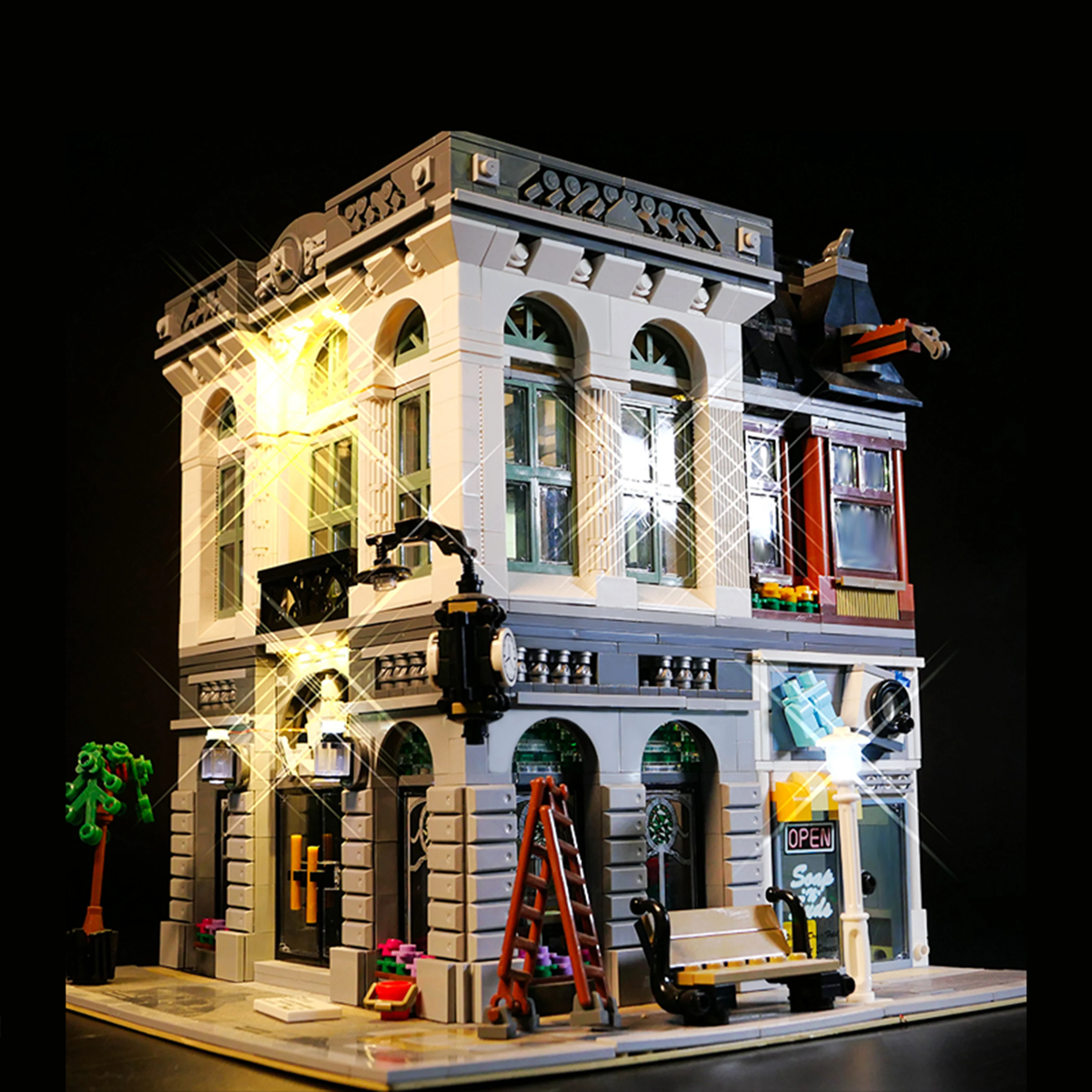 

DIY Building Block LED Light Kit for 10251 Modular Street Brick Bank, Remote Control Lighting Accessories for Decoration
