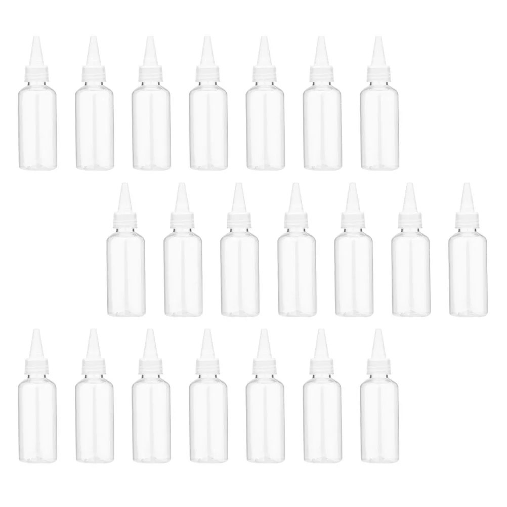 35 Pcs Pointed Mouth Bottle Squeeze Liquid Oil Shampoo Travel Container Plastic Empty Dispenser Clear Honey