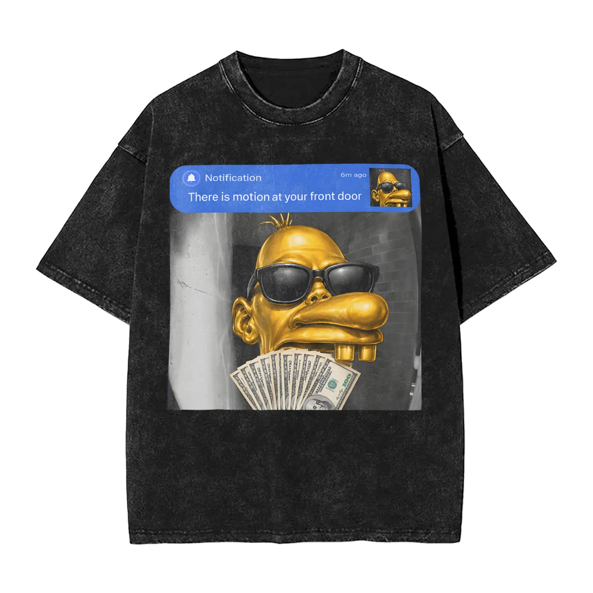 There is Motion At Your Front Door Meme Funny Neegy T-Shirt Summer  Streetwear T-Shirts For Couple Short Sleeve Tees