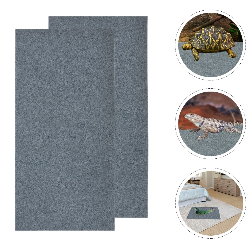

2Pcs Reptile Mat Cage Pad Lizard Liner Pet Terrarium Green Rugs Substrate Carpet Safe Dust Free Bedding
