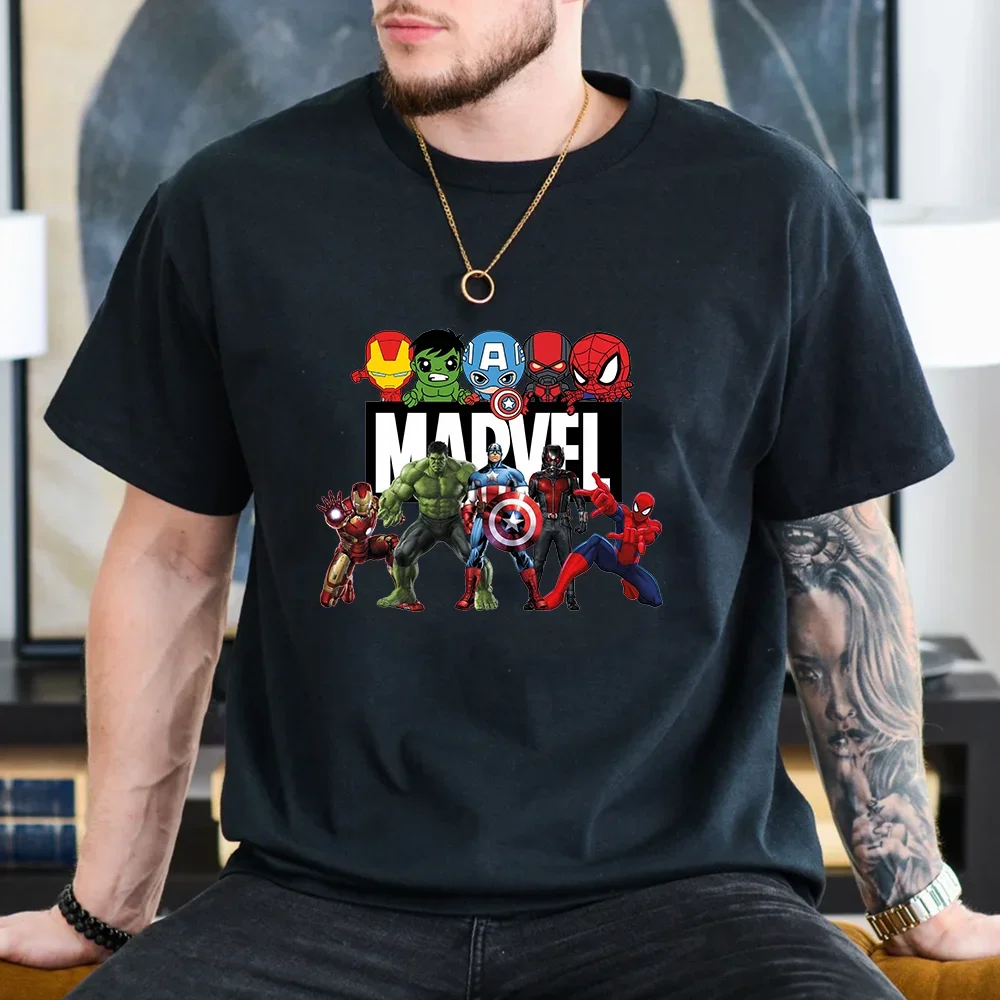 

Avengers Harajuku Street Men's Clothing 100% Pure Cotton Men's T-shirt, Casual, Fashionable and High-quality Men's Clothing