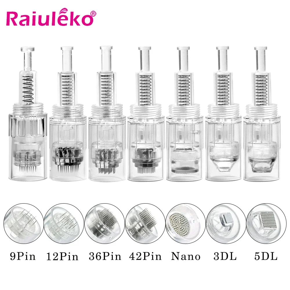 10PCS Dr.Imp stift Nadel Patronen Bajonett Schraube 9/12/36/42 pin Nadel MTS Mesotherapie Derma Stift microneedling Ersatz Köpfe