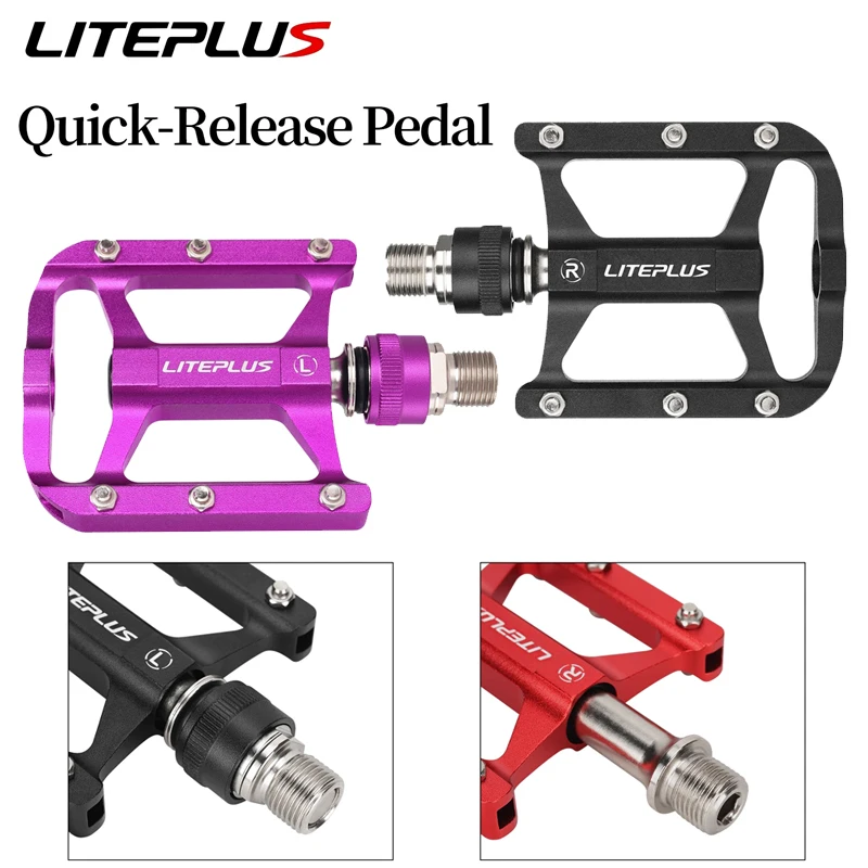 

Liteplus 3 bearing lightweight aluminum alloy bicycle pedal quick release double-sided anti-skid mountain bike pedal Bike Parts
