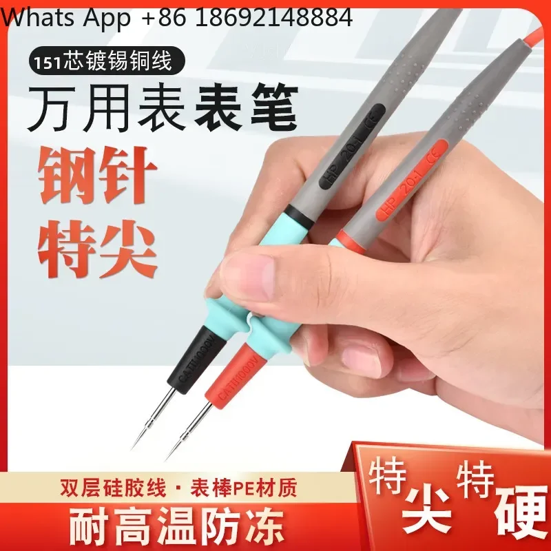 Multimeter Test Lead Wire for Pen Multimeter with Hard Tip 1000V 20A Silicone Cable Watch Pen Style Anti Freeze High