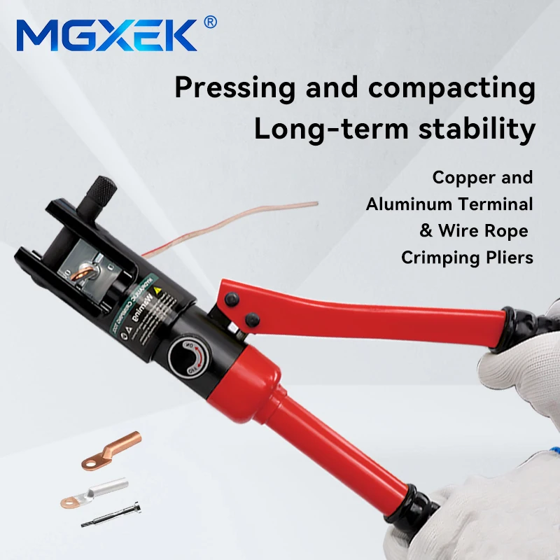 MGXEK Hydraulic Crimping Tool YQK-300 Crimping Range 10-300mm² Copper and Aluminum Terminal Compression Tool Wire Rope Crimper