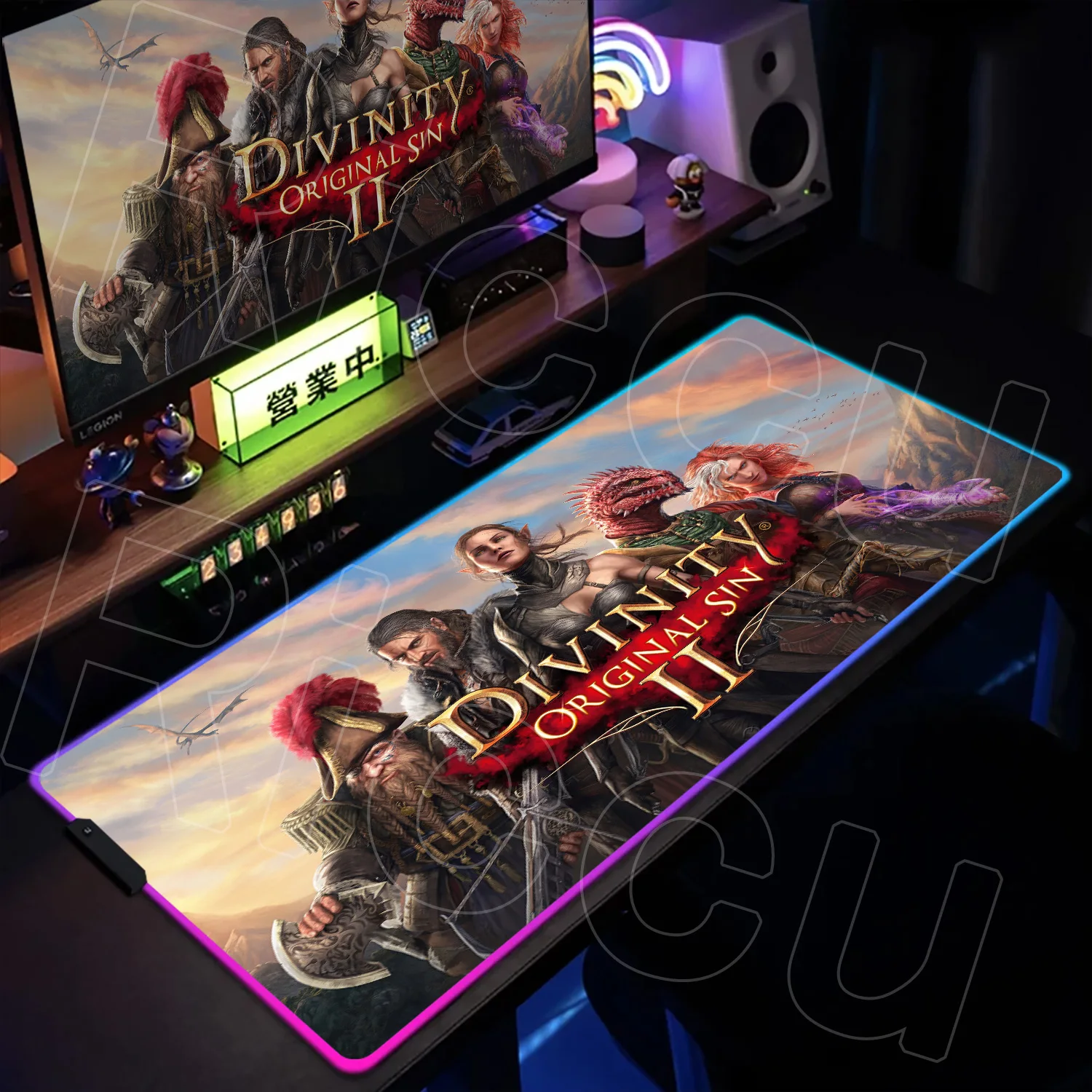 

RGB XXL Mouse Pad Non-Slip Rubber carpet Edge locking mouse pads Game play mats game Divinity PC Accessories expand LED Desk Mat