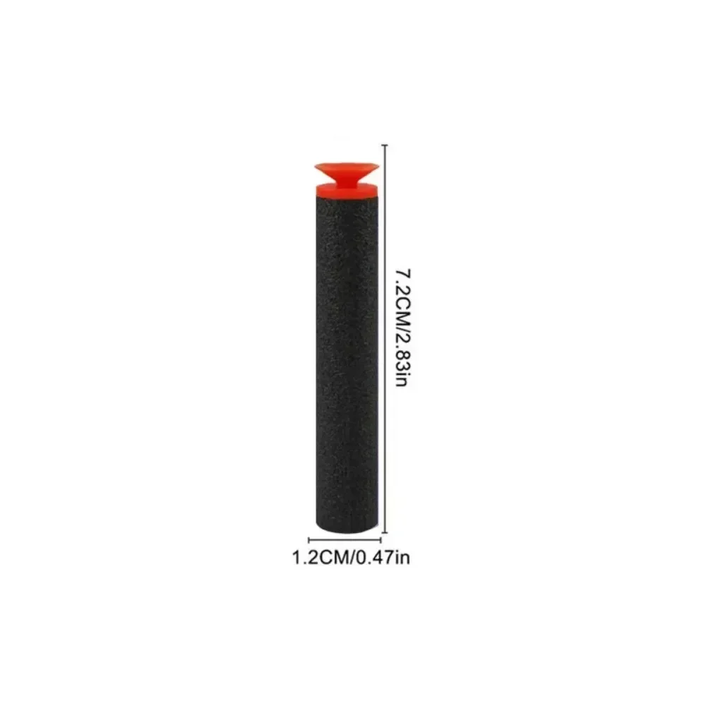 Black Sucker Head Bullets 7.2cm for N-strike Elite Series Blasters Foam EVA Refill Darts Kids Toy Guns Accessories
