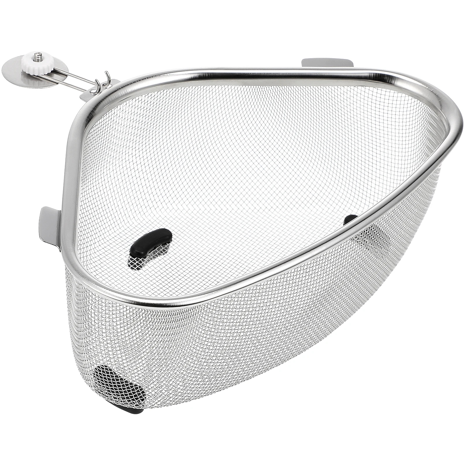 

Stainless Steel Basket Triangle Corner Strainer Sink Strainer Triangle Corner Kitchen Drying Rack Portable Storage