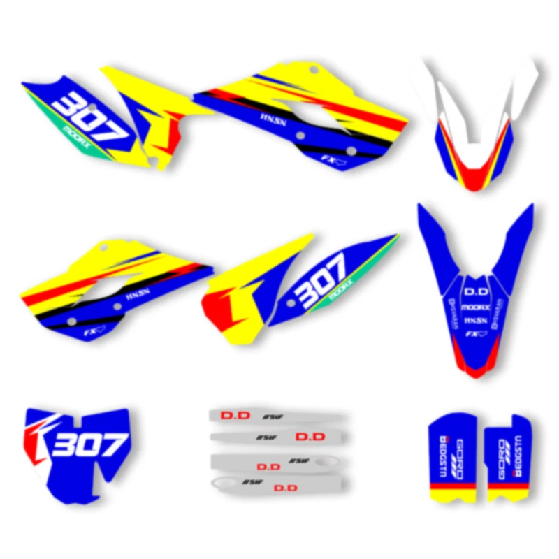 

DSMTECH мотоциклетные графические наклейки, наборы наклеек для Husqvarna TC85 TC 85 2014 2015 2016 2017 010