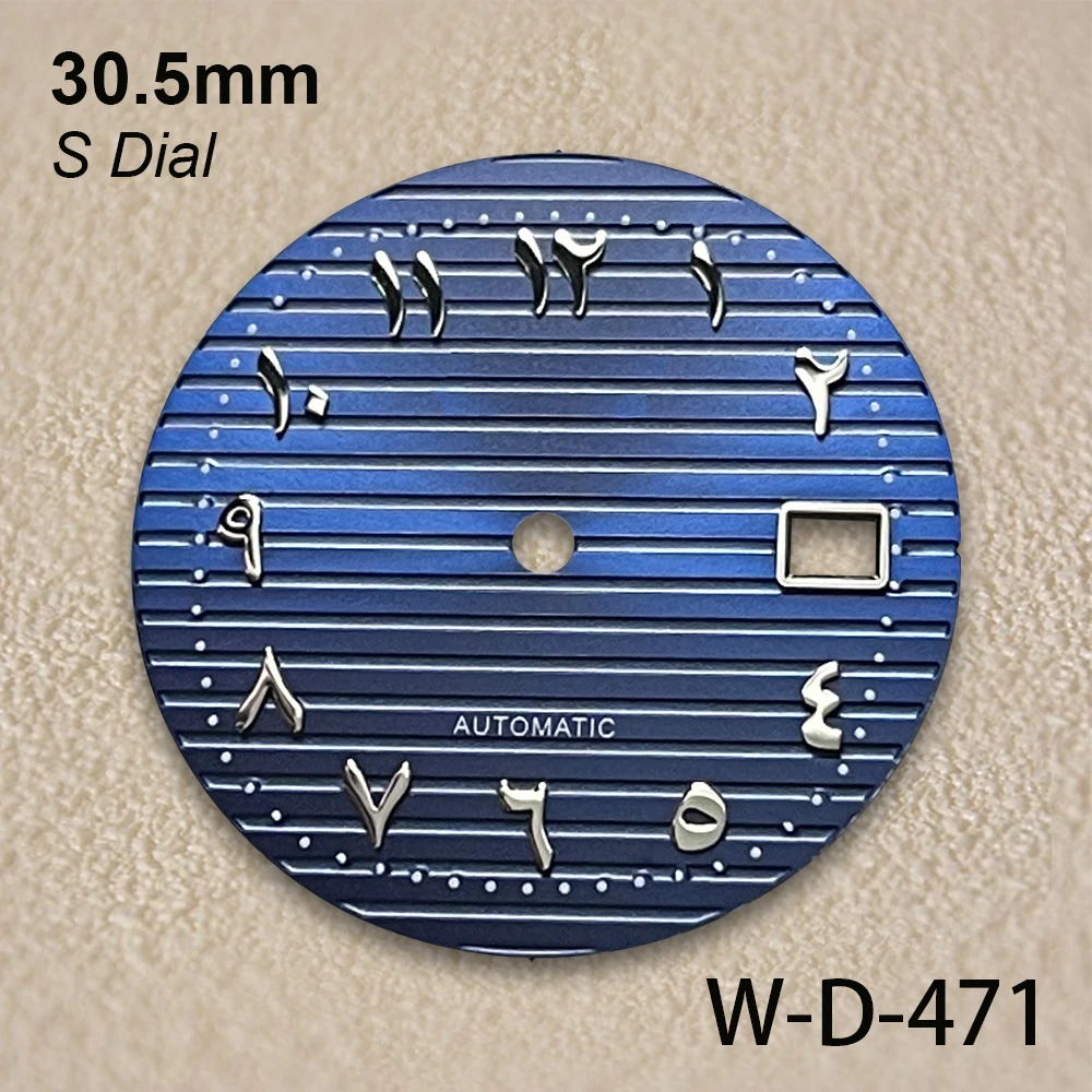 30.5mm S Logo Arab Dial Fit NH35/NH36 Japanese Movement High-Quality Dial Watch Modified Accessories