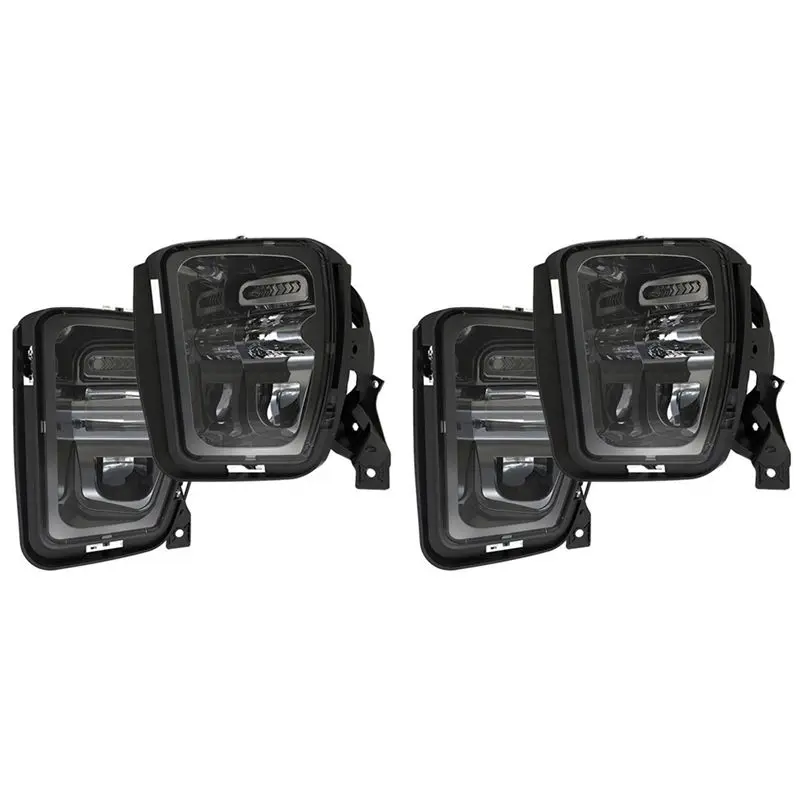 AB56-4PCS LED Fog Lights Lamps For Dodge Ram 1500 2013 2014 2015 2016 2017 Bumper Driving Fog Lamps Replacement, Black
