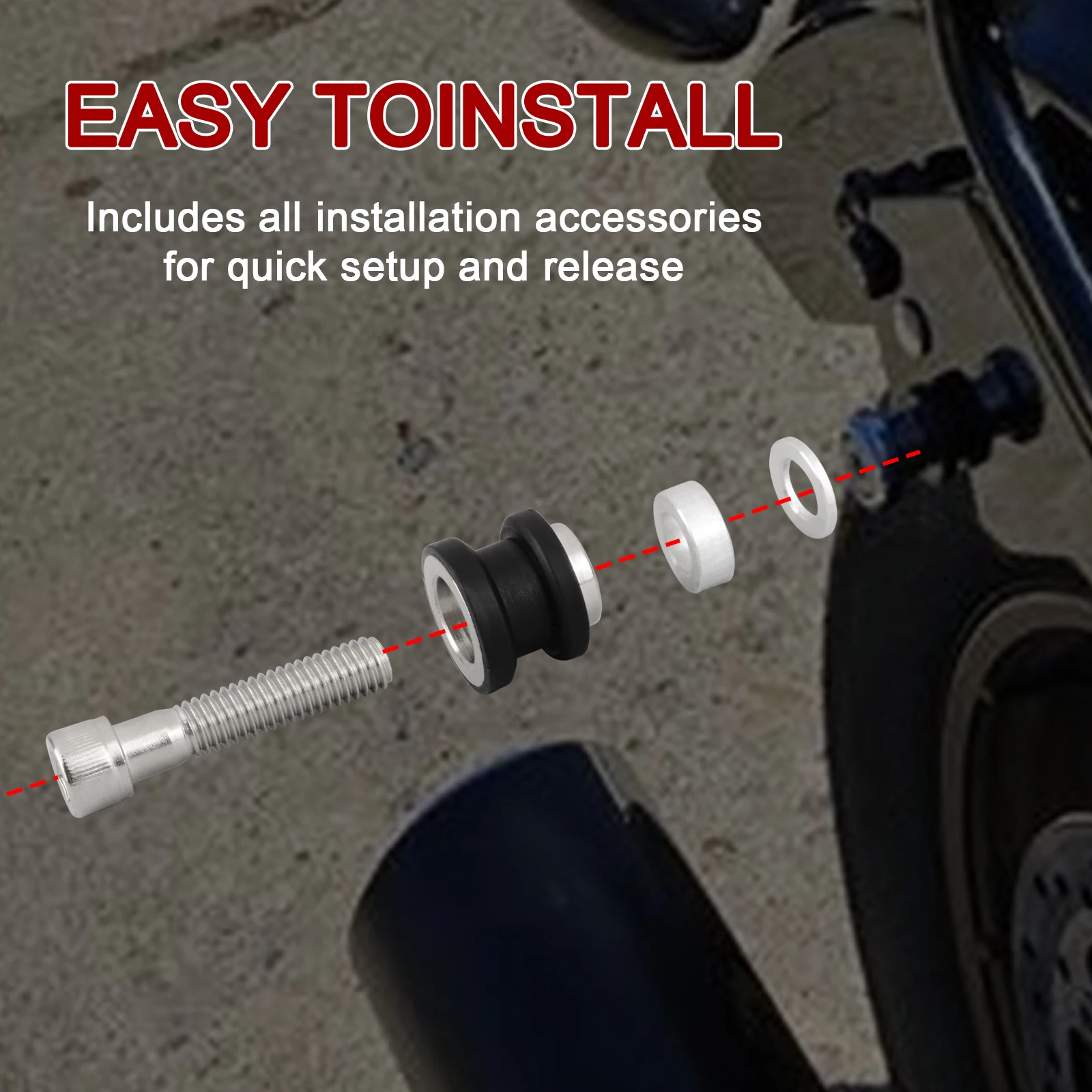 Motorcycle Sissy Bar Luggage Rack Docking Hardware Kit Screws for Harley Softail Fat Bob Low Rider FXLR Sport Glide FLSB 18-25 view 2
