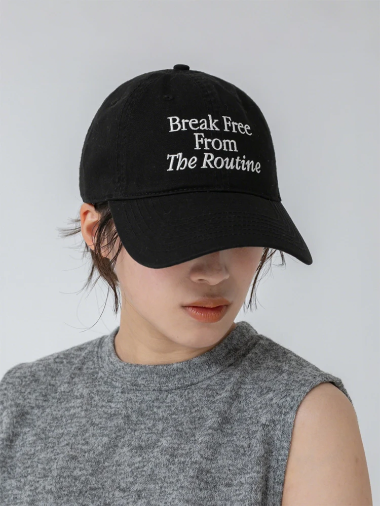 

Spring and summer cap female letter embroidery versatile baseball cap soft top sun hat men
