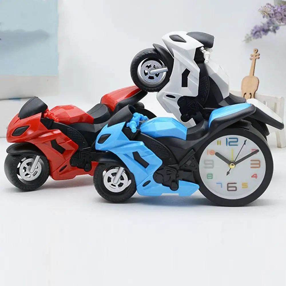 

Retro Motorcycle Alarm Clock Plastic Drop-proof Bedhead Alarm Clock Motorcycle-themed Wear-resistant Desktop Alarm Clock