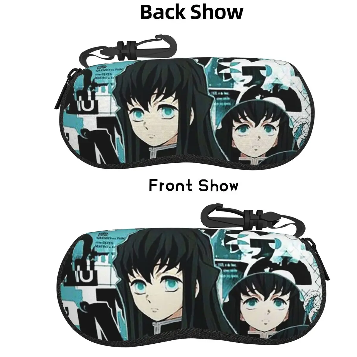 

Demon Slayer Muichiro Tokitou Shell Glasses Case Protective Sunglasses Box Women Men Soft Eyeglass Bag Pouch